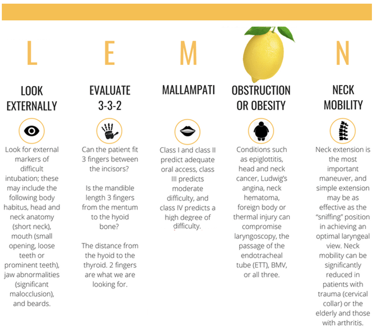 Lemon Airway Assessment Tool